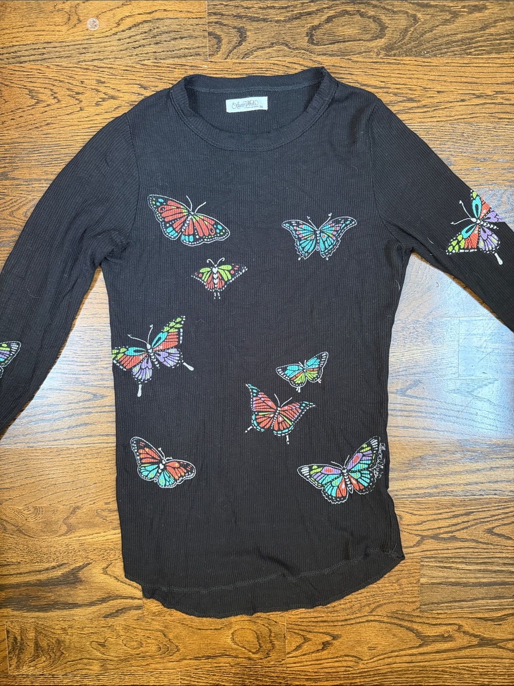 Lauren Moshi “Butterfly” Long Sleeve T-Shirt Size X-Small
